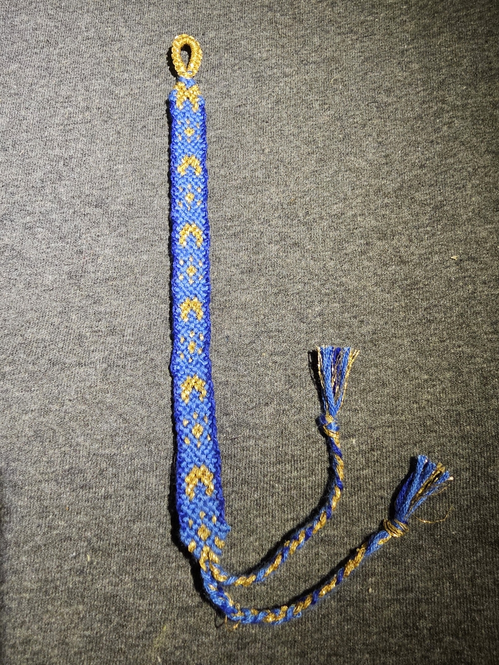 Handmade Blue and Gold Woven Sun And Moon Friendship Bracelet